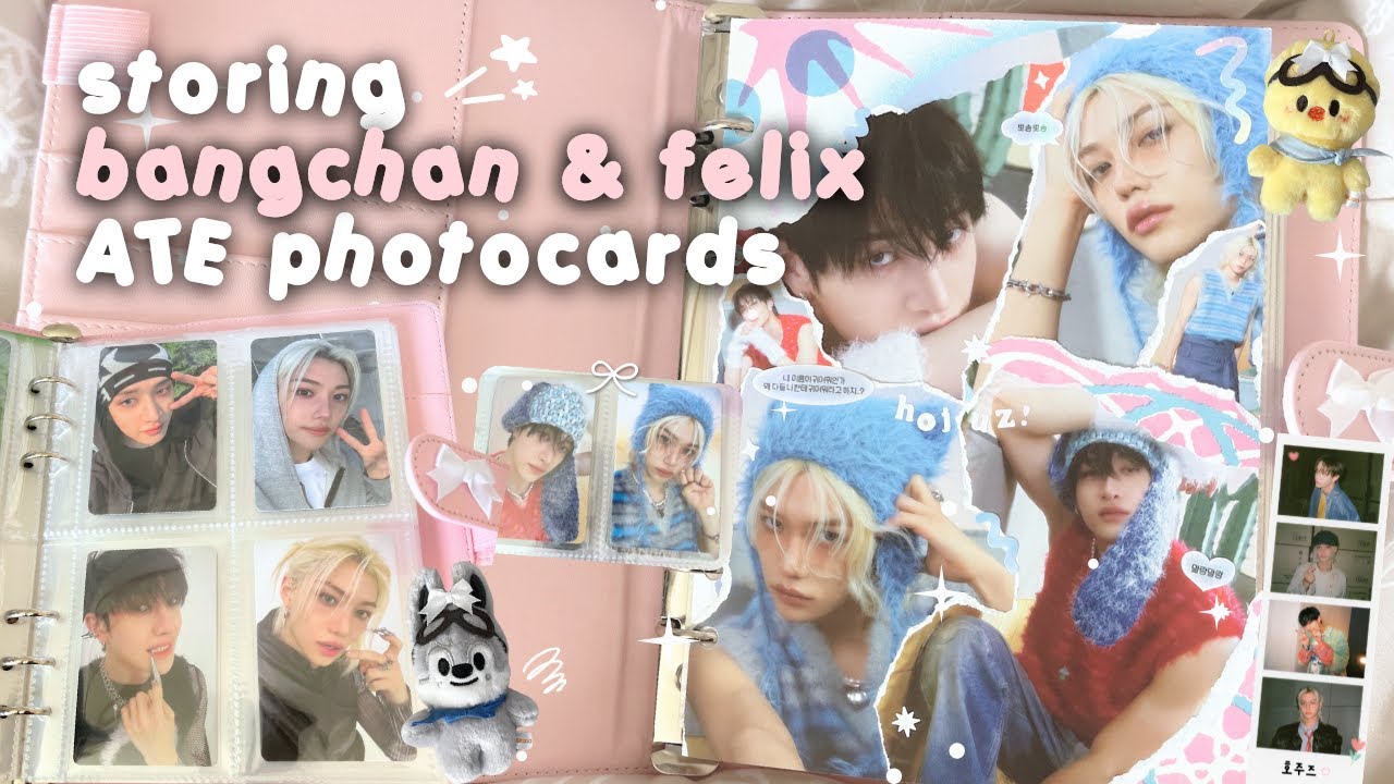 ♡₊˚🍀 ₊✧ storing stray kids bangchan & felix ATE photocards!
