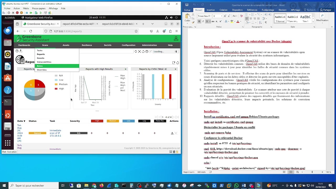 🔴 Openvas -2 : parcourir l'interface d'Openvas et faire des scans de serveurs