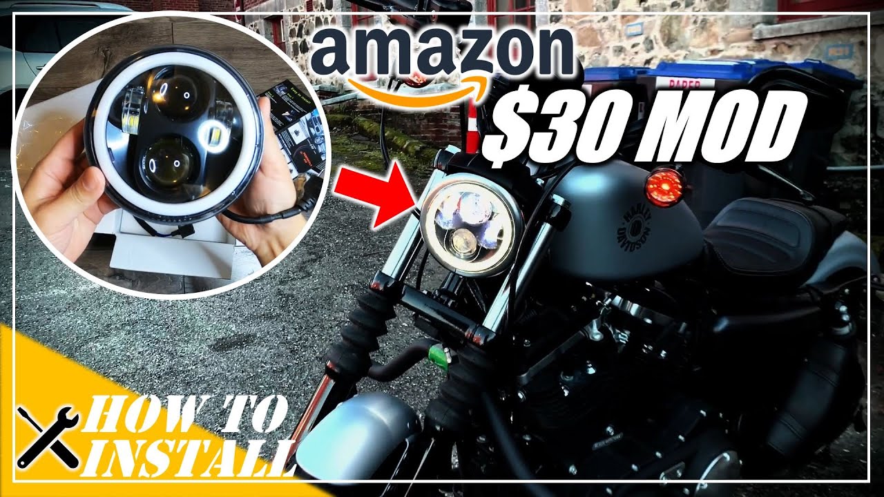 Как установить светодиодную фару ZMoon Daymaker на Sportster Iron 883 — Sportster Motovlog