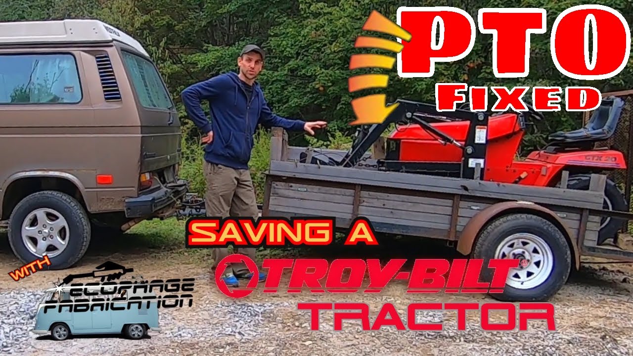 Saving a Troy bilt GTX20 Tractor loader PTO adjustment kohler commend engine #tractor #tractorvideo
