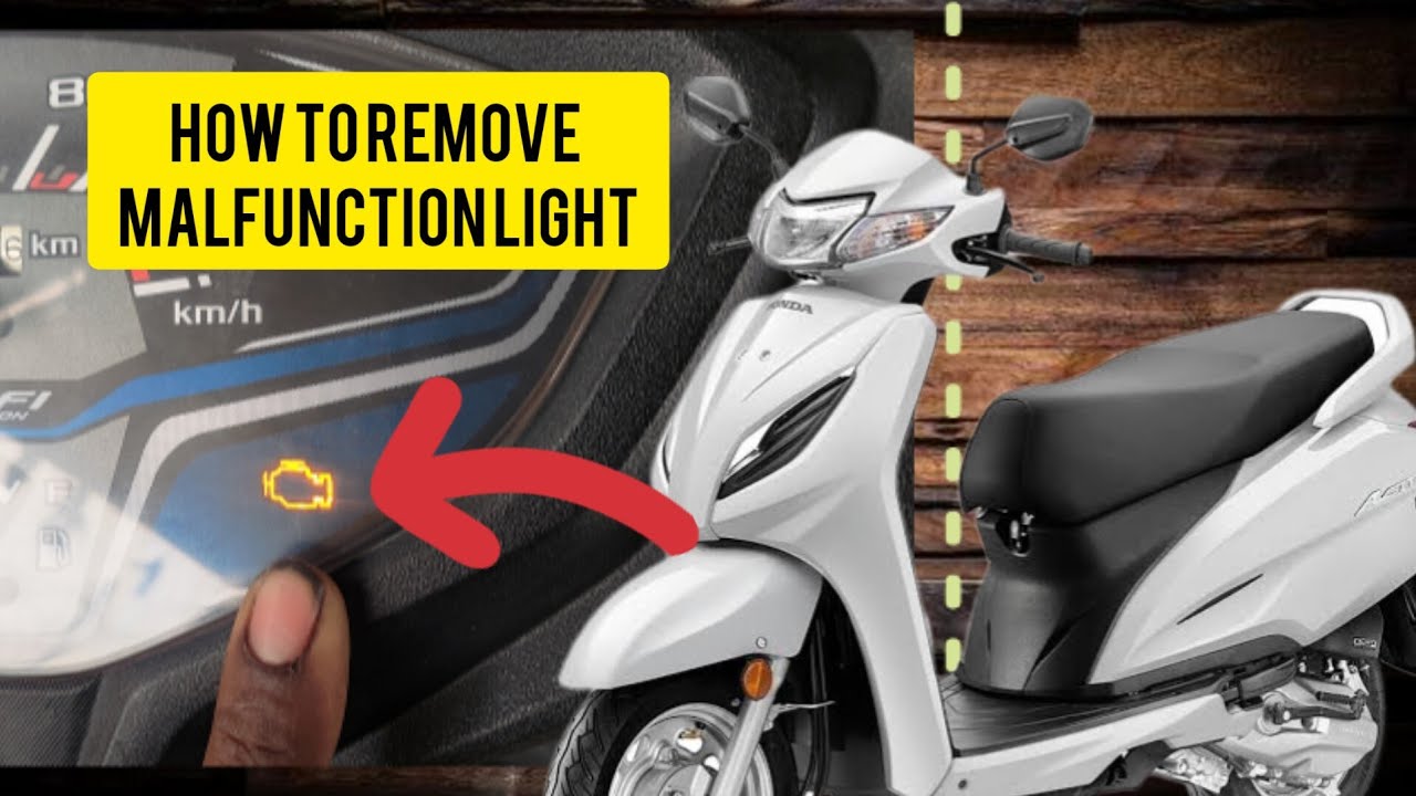 Honda Activa 6g bs6 malfunction light how to remove 100% sort out problem 💥#honda #activa #bs 🙂♥️😊