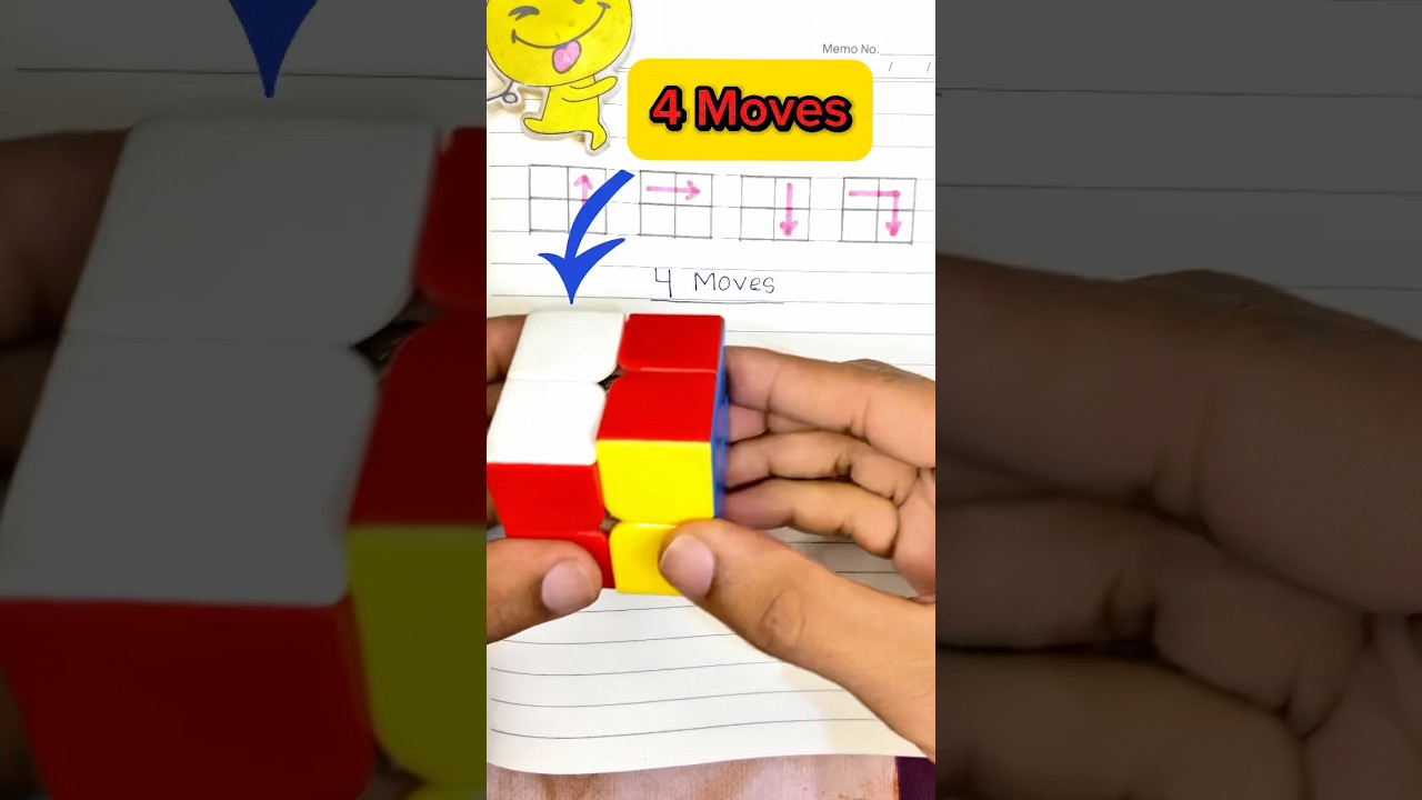 How to solve (2x2) Ribik&rsquo;s cube fast✅🧠#shorts #viral