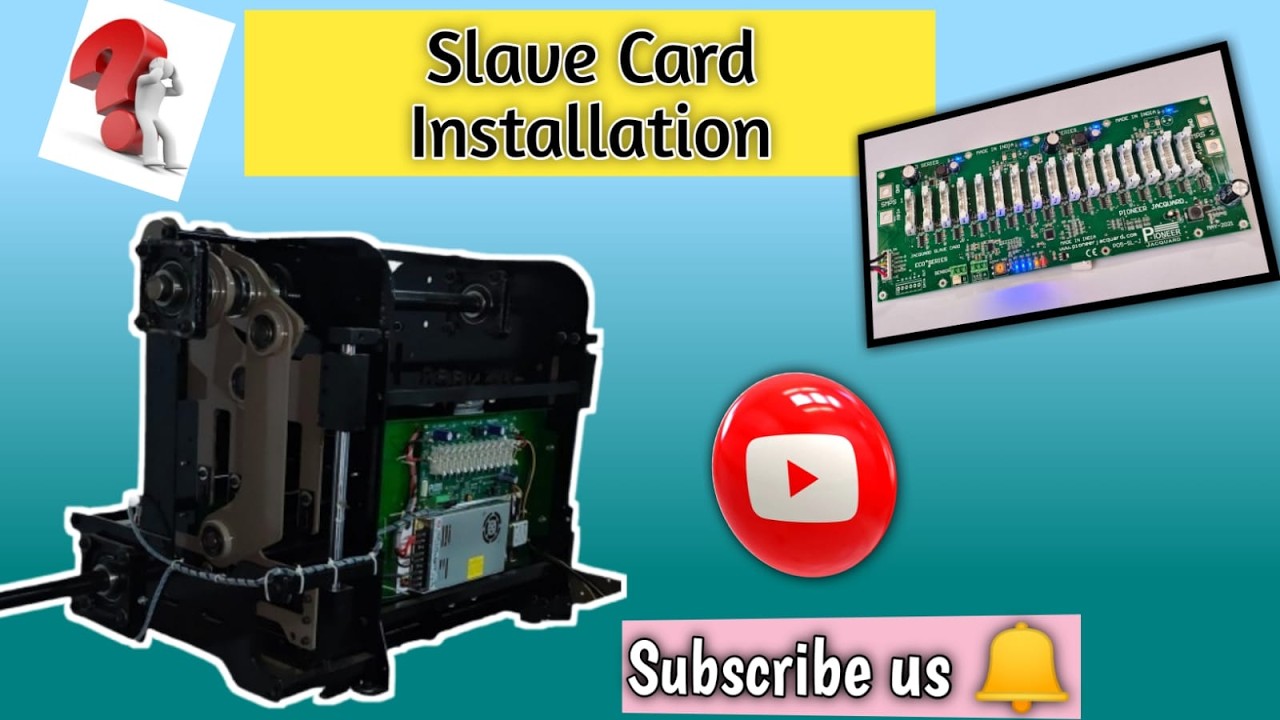 SLAVE CARD INSTALLATION|| Slave Card Kaise Lagaye Jacquard Machine Mein