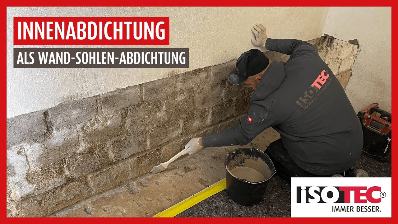 Nasse Wand von innen abdichten | Wand-Sohlen-Abdichtung mit ISOTEC-Nordwest in Cappeln 👨&zwj;🔧