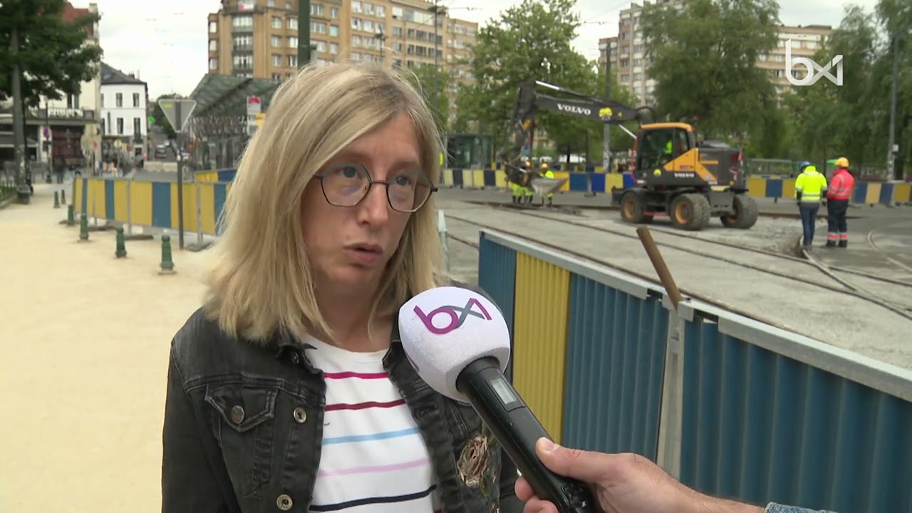Chantier de maintenance des rails de tram : la place Flagey en partie fermée