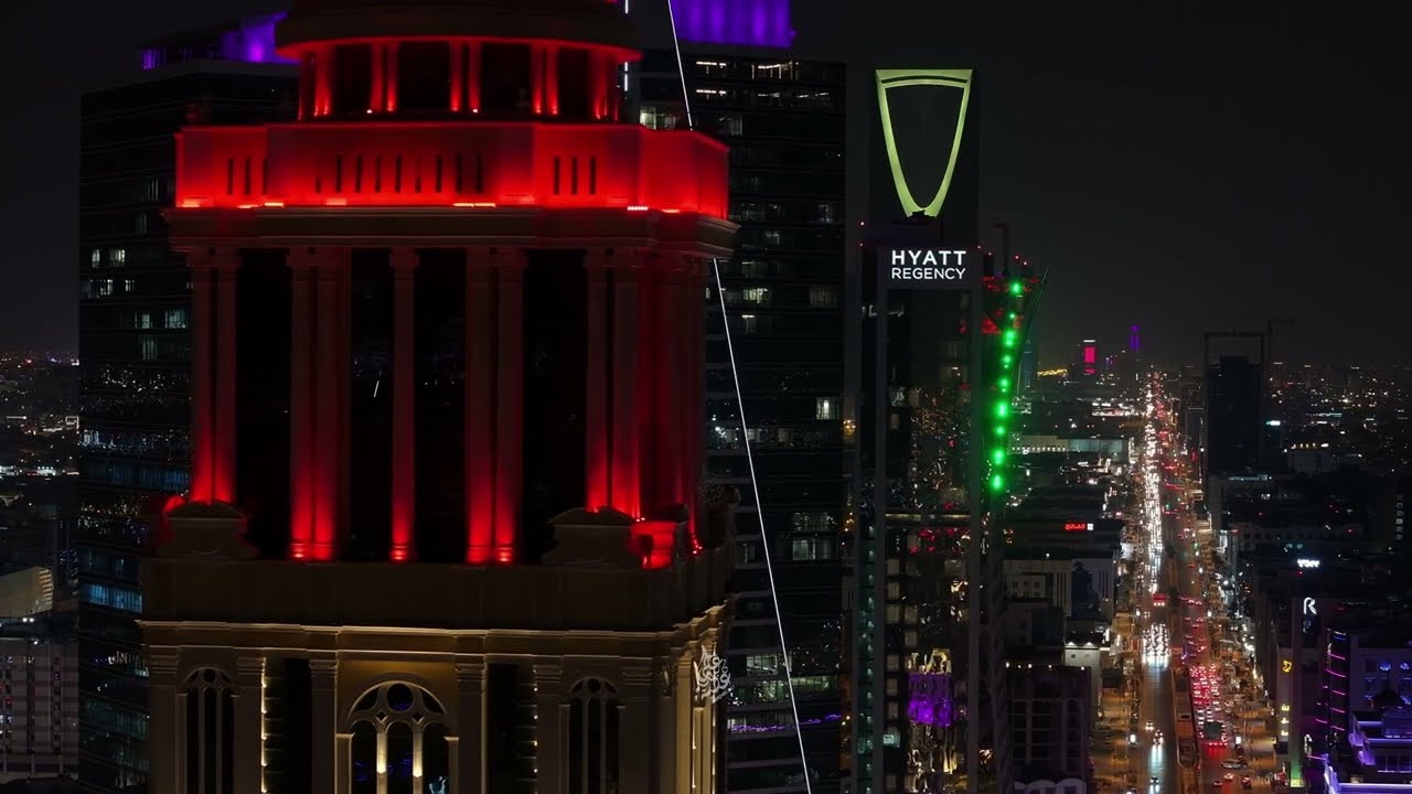 تصوير جوي ليلي #الرياض