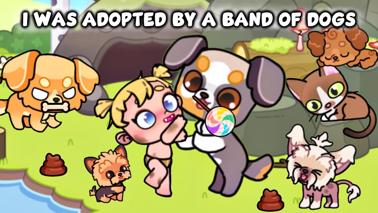 I Was Adopted By a Band of Dogs And One Cat 🐶👶🏻🐱| Sad Story | Avatar World Story / Toca Boca