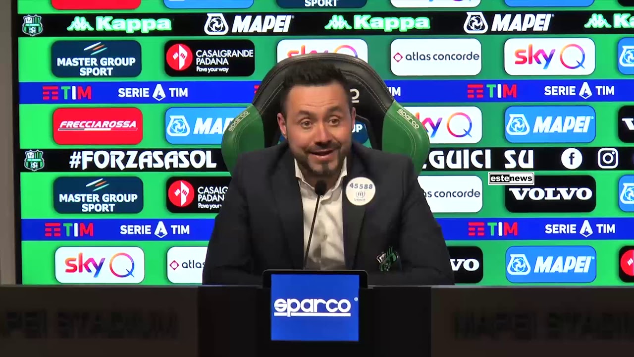 Sassuolo-Roma 4-2, la conferenza di De Zerbi