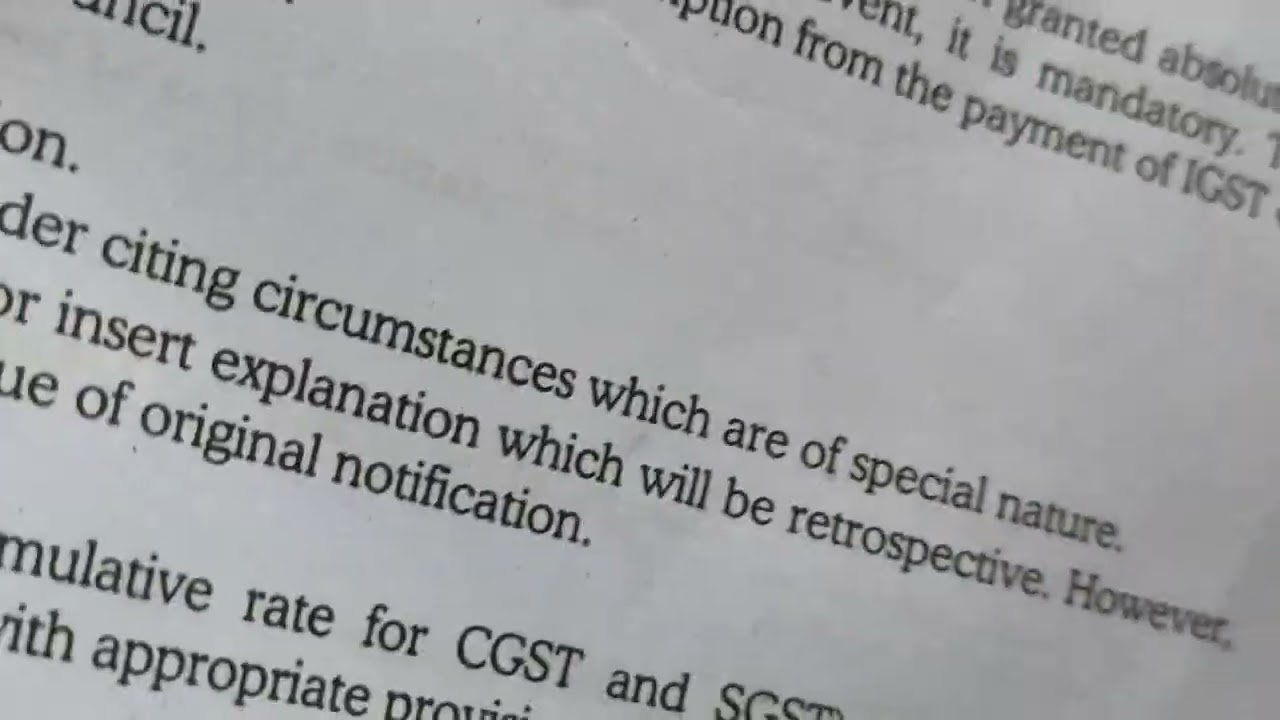 NEGATIVE LIST OF GST
