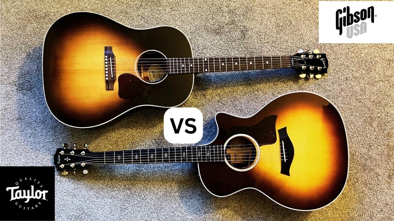 Battle of $3k Acoustic Guitars | Gibson J45 vs Taylor 414ce | NO Talking