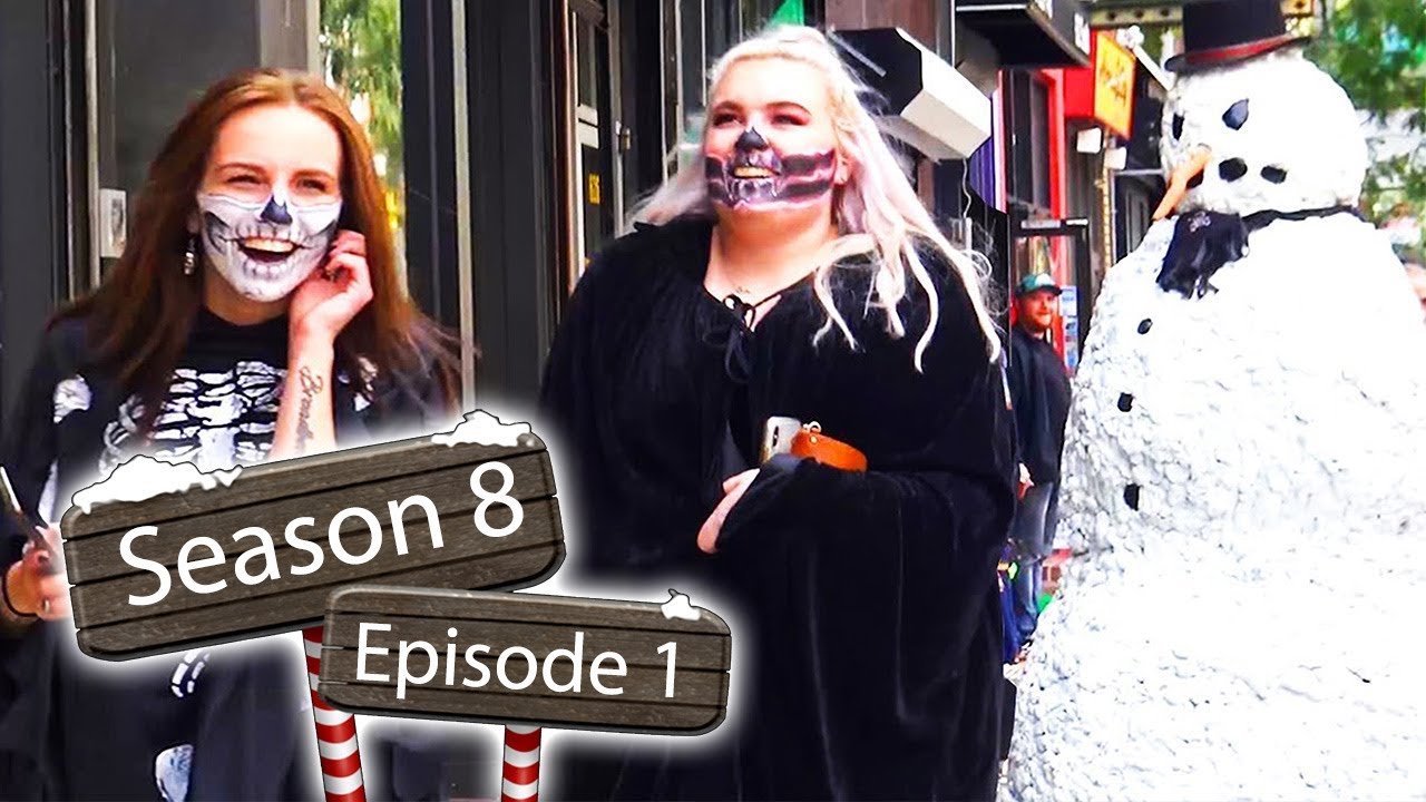 Scary Snowman Halloween Scare Prank Salem, Ma