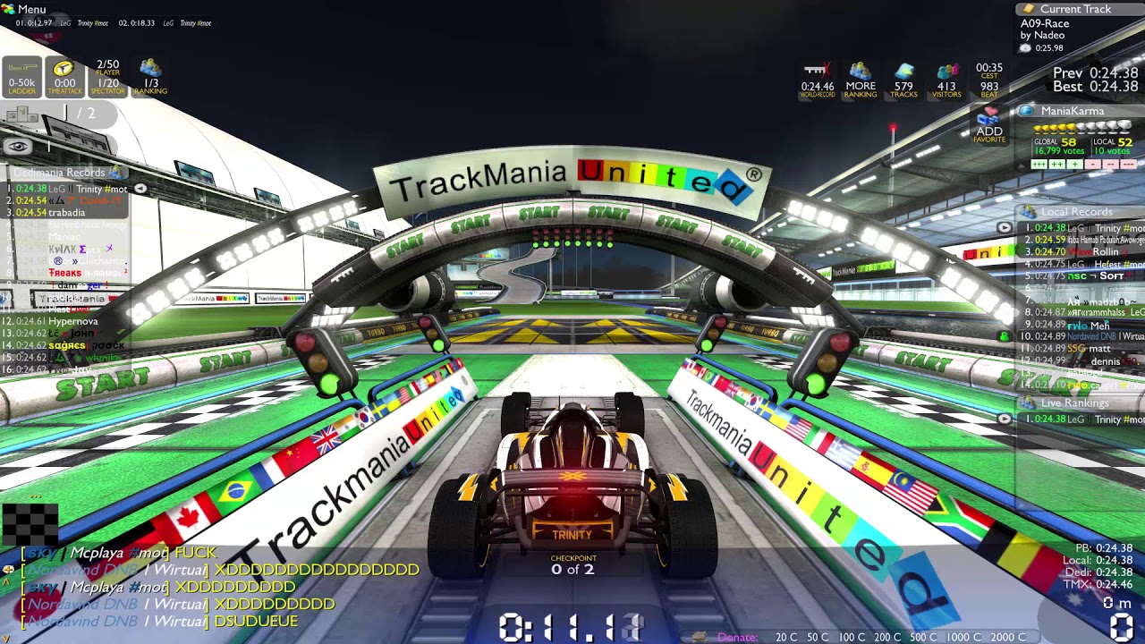 TrackMania A09-Race Live World Record (with reaction)