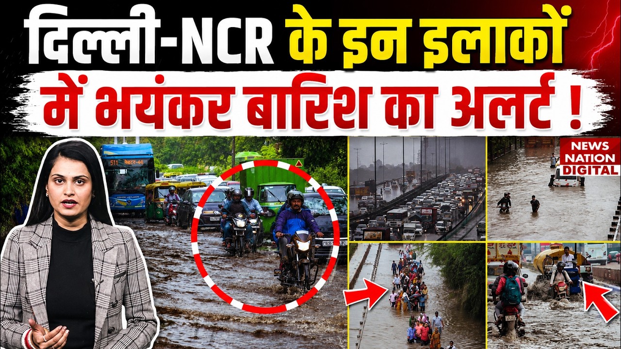Weather Update : Delhi-NCR के इन इलाकों में Heavy Rain का Alert !Aaj Ka Mausam |IMD | Monsoon |Assam