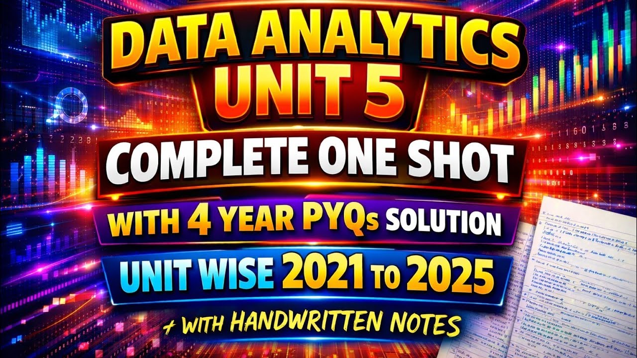 Data Analytics Unit 5 One shot | da unit 5 one shot | Introduction to Data Analytics|Engineersphere🚀