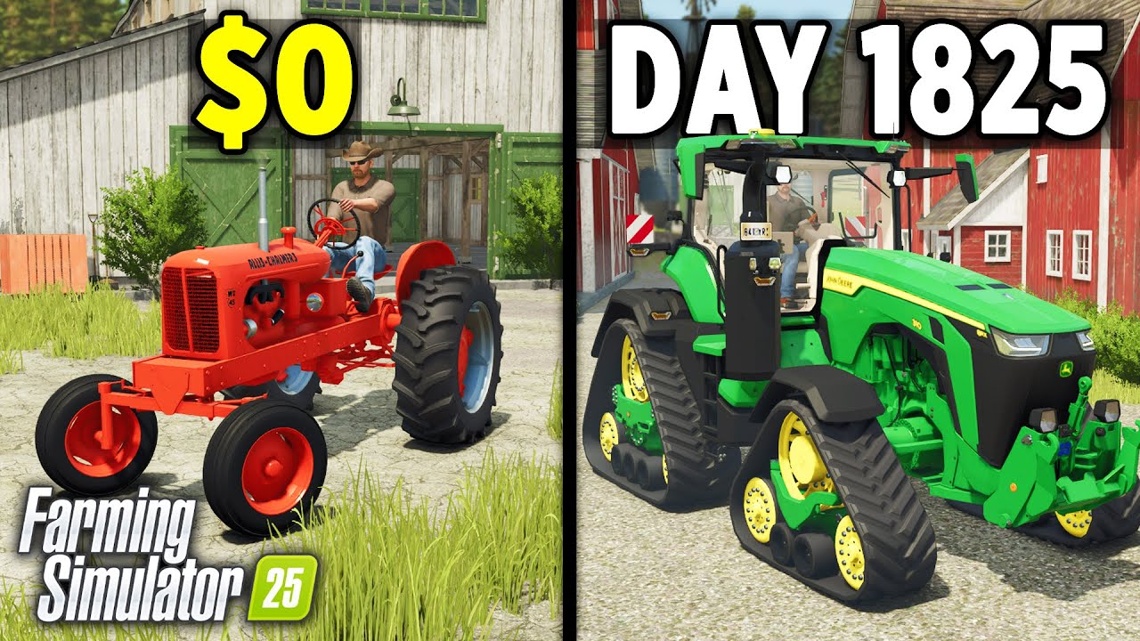Начав с 0$, я провёл 5 лет на пустой карте! Farming Simulator 25