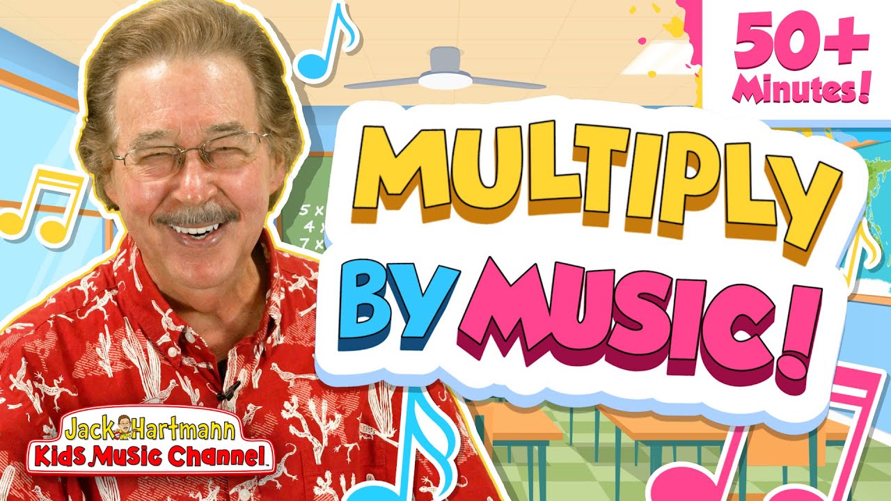 Multiply by Music! | Over 50 Minutes of Fun Multiplication Songs for Kids! | Jack Hartmann