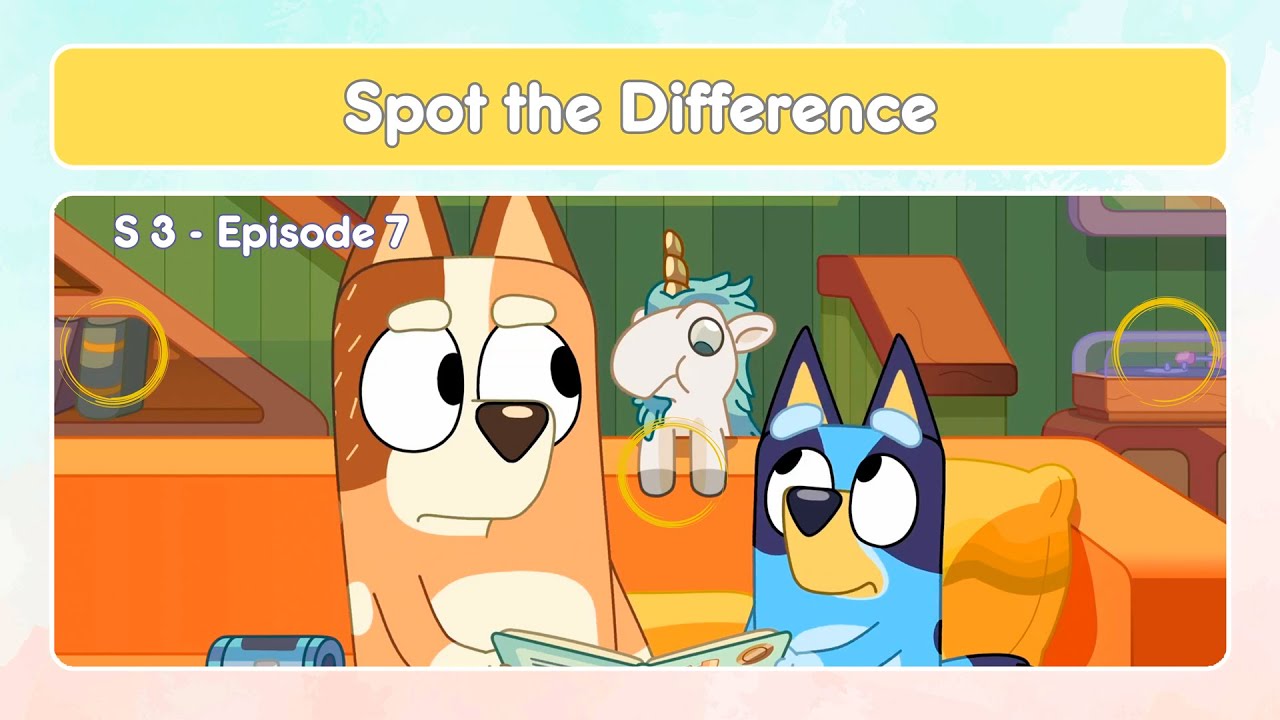 Bluey Quiz - Bluey S3E07 Unicorse ｜ Spot the difference ｜ Mind Game ｜  Bluey Wiki