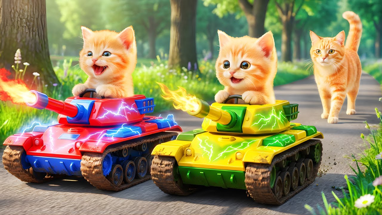 Mama Cat Trims Fur on the Farm and Makes Tiger Hat For Kittens At Home🐾🎩🐯