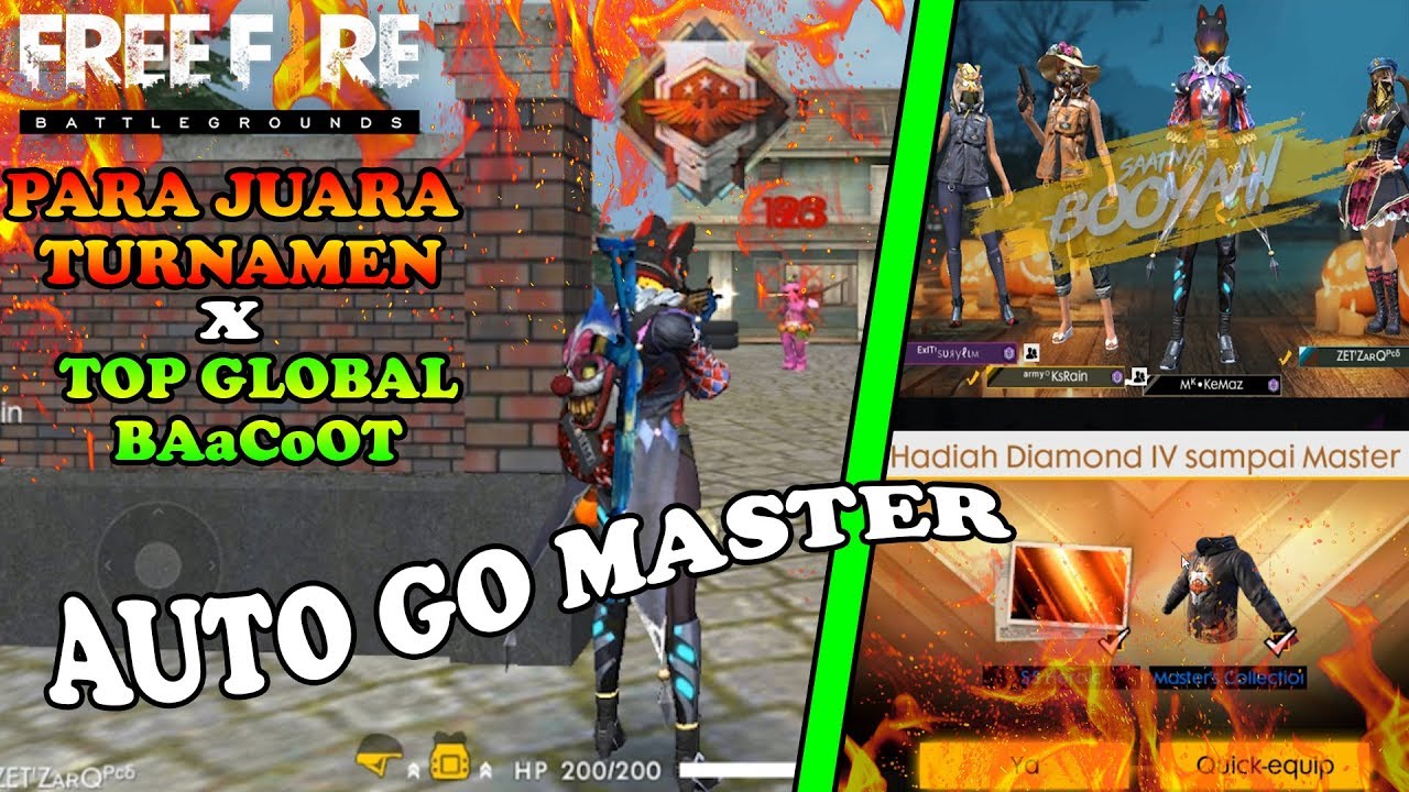 LEADER JUARA 1 & 2 TURNAMEN  VS TOP GLOBAL BACOT !?? AUTO MASTER - GARENA FREE FIRE