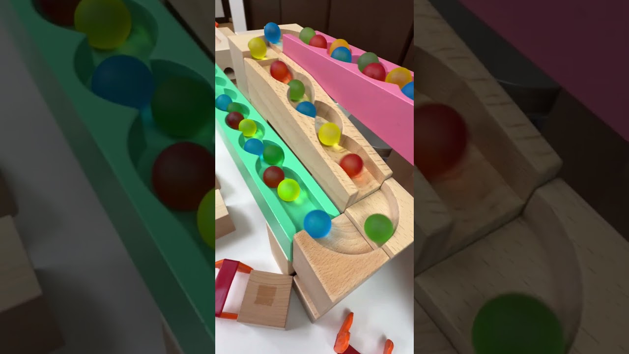 Marble Run 118 マーブルラン Colorful Marbles #ビー玉転がし #marblerace #マーブルラン #marblerun #asmr #haba #小さな大工さん