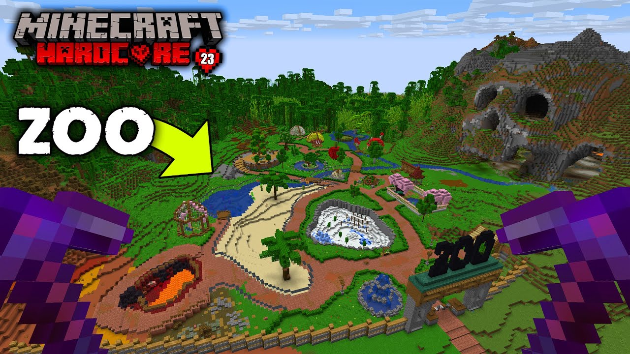 Zbudowałem OGROMNE ZOO w Minecraft Hardcore #23