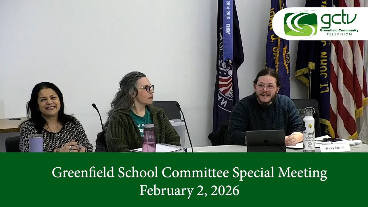 Greenfield School Committee Special Meeting February 2, 2026