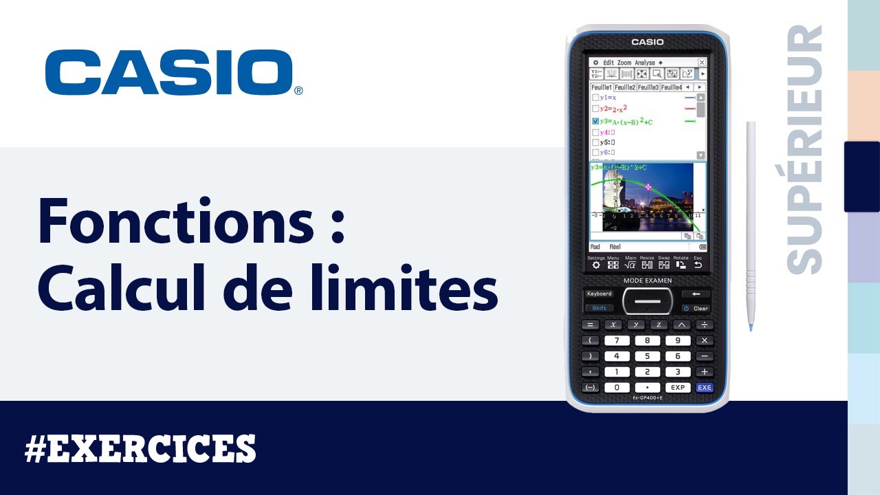 FONCTIONS : Calcul de limites avec la calculatrice formelle CASIO fx-CP400 - Exercice