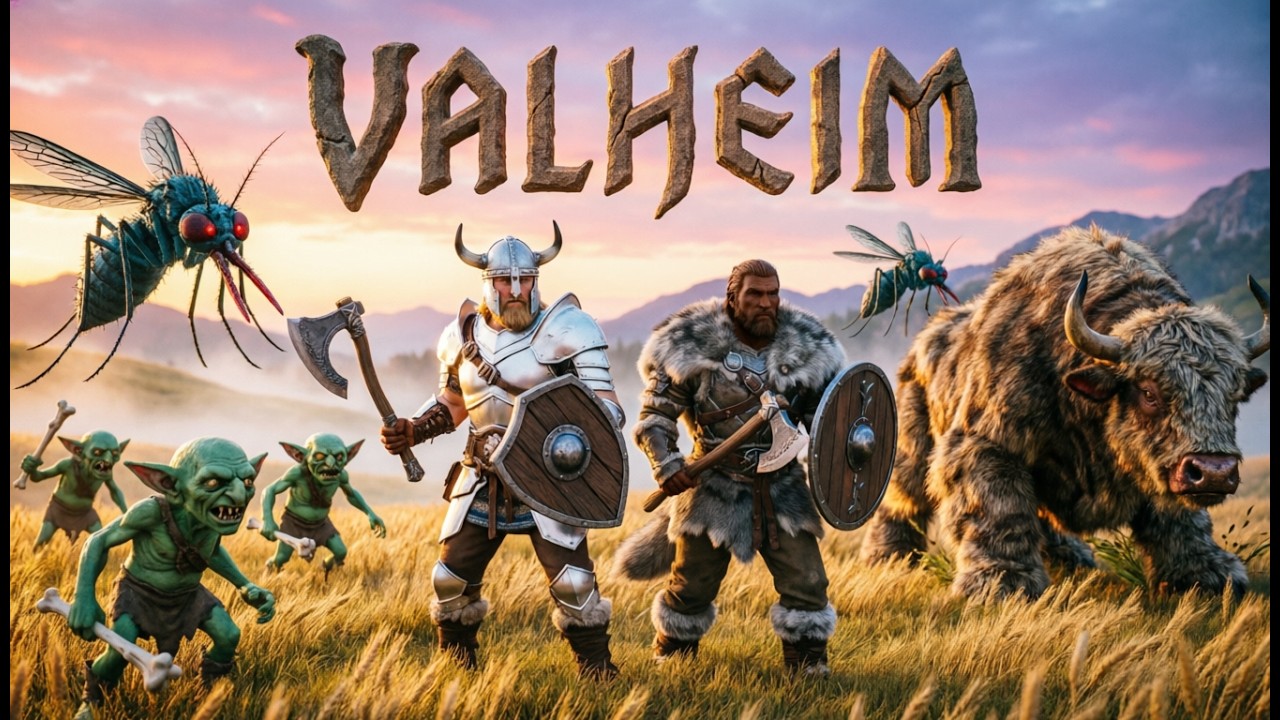 Бот и Lionez в VALHEIM знакомство с РАВНИНАМИ