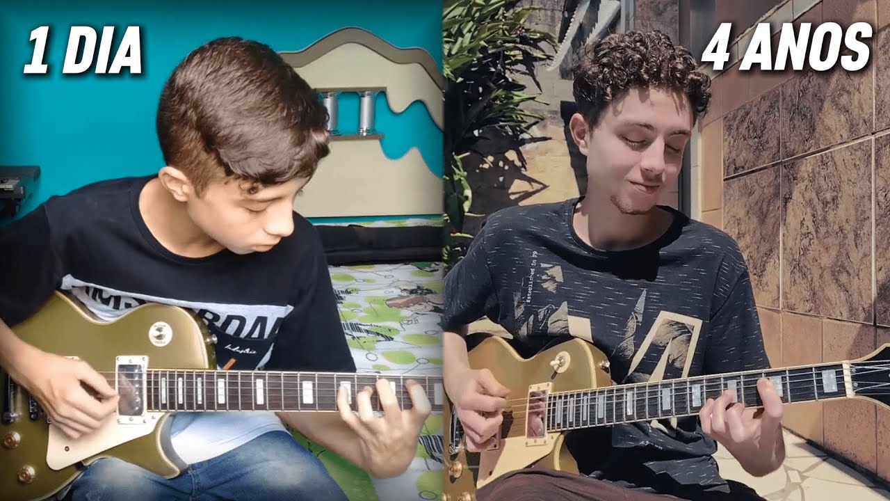 MINHA EVOLUÇÃO TOCANDO GUITARRA POR 5 ANOS 🎸❤️‍🔥