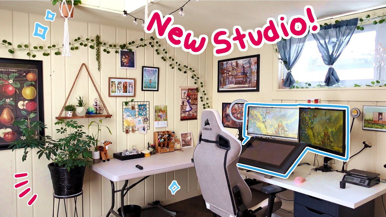 My New Studio! |  Art/Streamer Workspace Tour