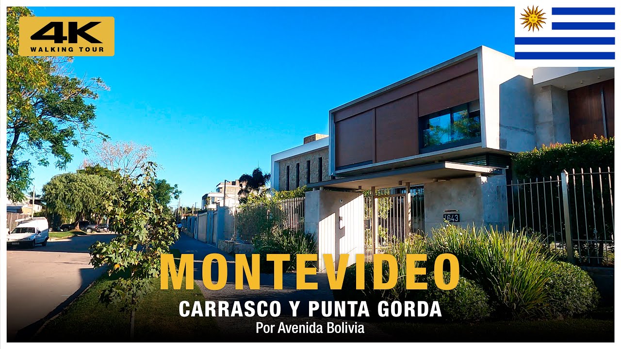 🇺🇾 CARRASCO y PUNTA GORDA por Av. Bolivia | Montevideo | WALKING TOUR 2024 [ 4K ] Conoce Carrasco!