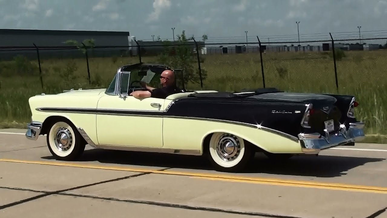 Test Driving 1956 Chevrolet Bel Air Convertible 265 V8 Power Pack - Fast Lane Classic Cars