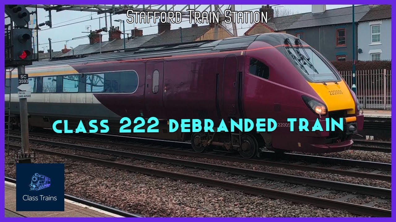 Class 222 Debranded 222005 no livery at Stafford Train Station DR75012 390008