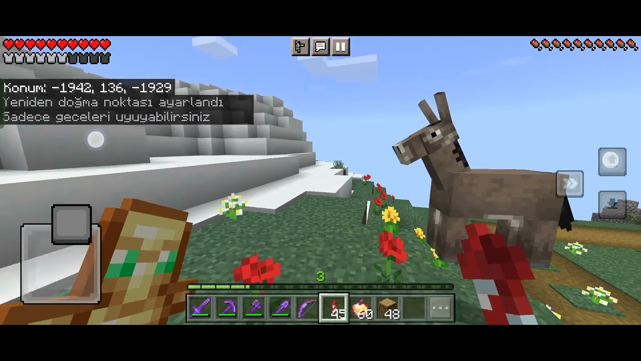 Minecraft bölüm 4) Arkadaşlar hastaydım o yüzden bugün attım pazar günü çektim normalde iyi seyirler