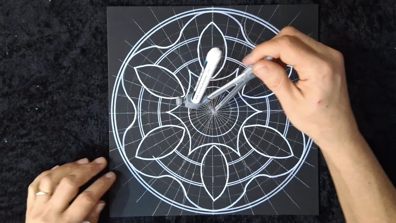 Spontaneous Geometric Mandala Construction ✍️✨ #dotmandala #dotart #geometricart #speededit
