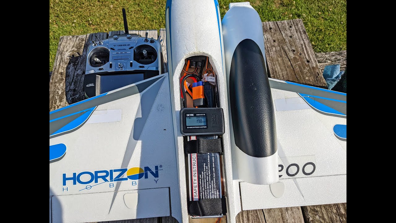 E-flite V1200 198MPH top speed w/ APC 10x10E prop