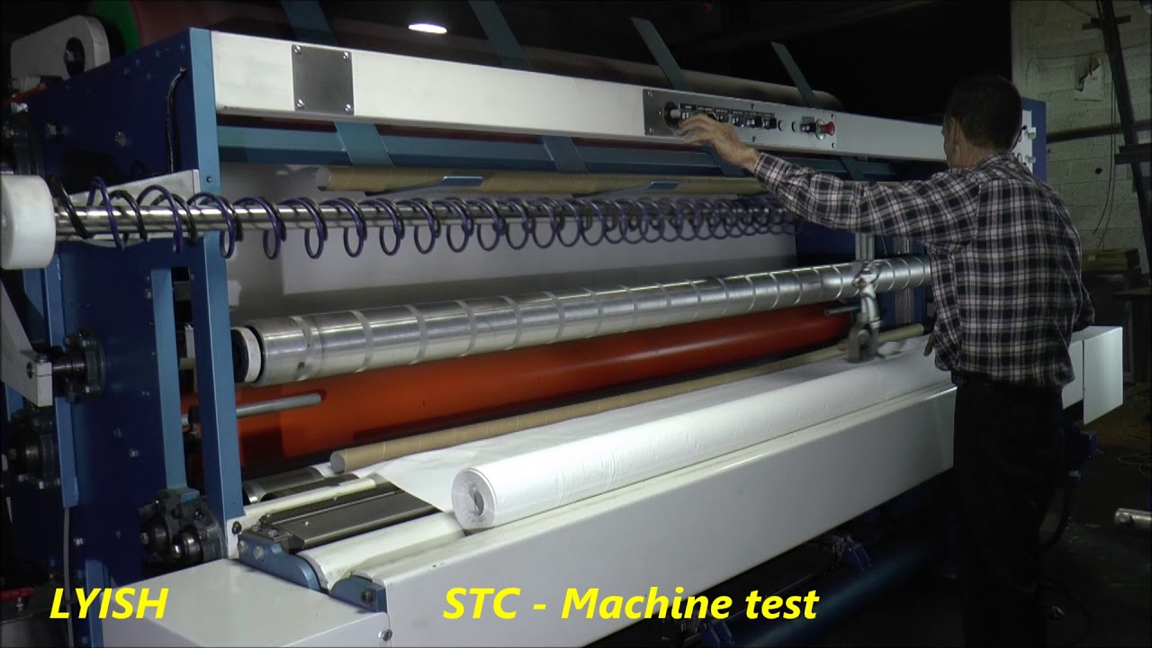 LYISH - Tissue paper rewinder and Log Saw  ( STC - final test )