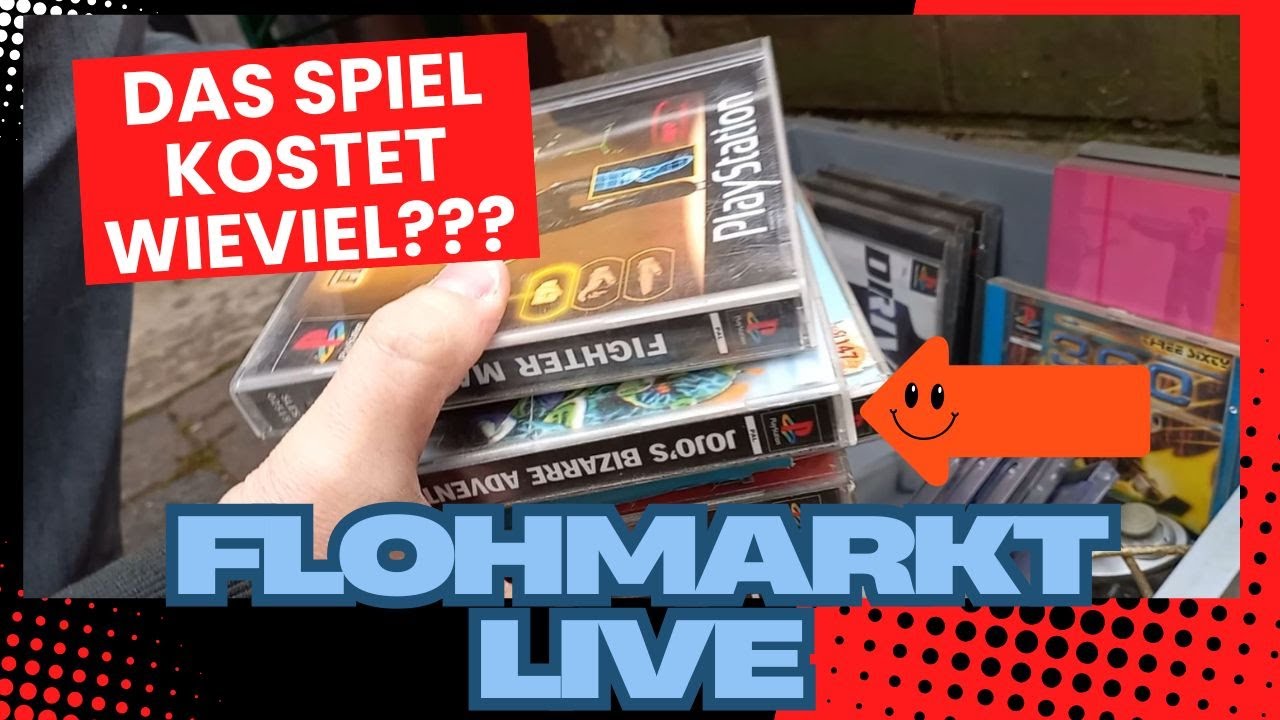 FLOHMARKT LIVE #46 - Das Spiel kostet wieviel??? 😲 MEGA krasser PS1 Schnapper auf dem Dorftrödel!