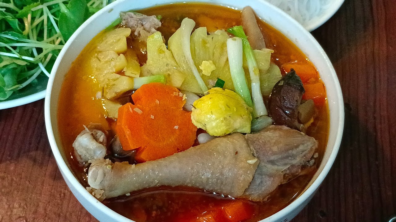 Cách làm gà nấu khóm ( thơm)