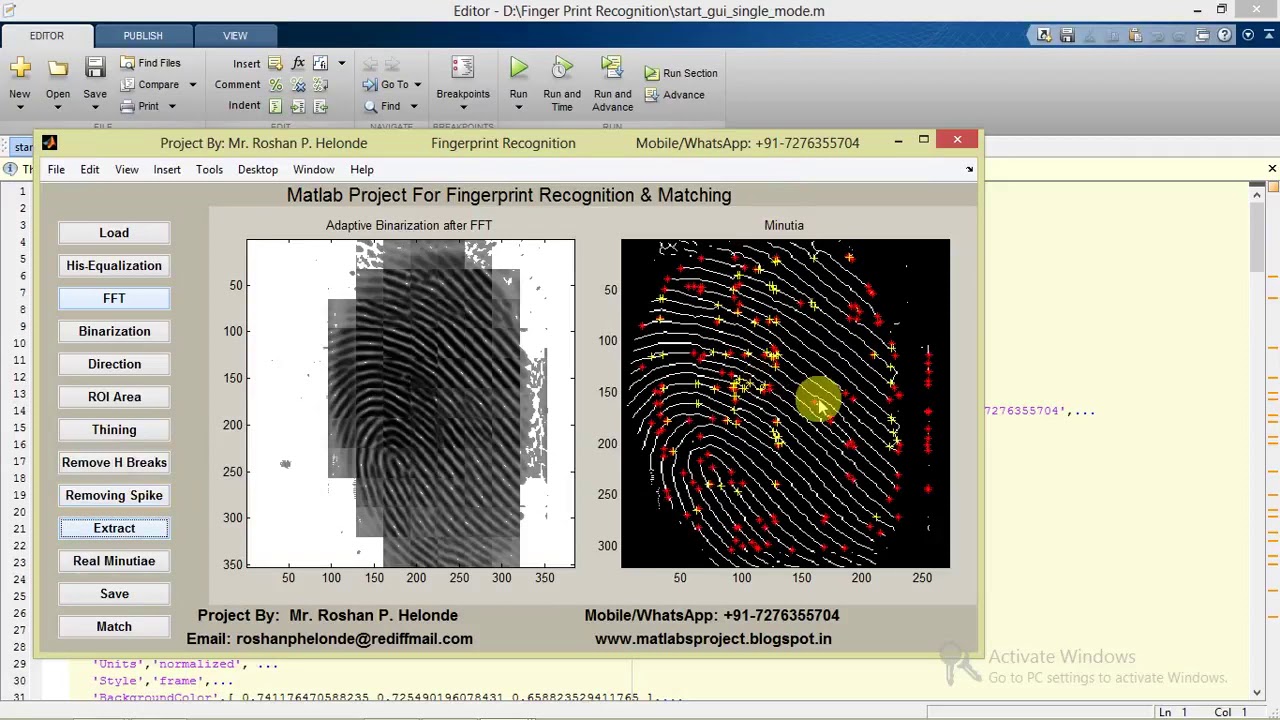 Fingerprint Recognition and Matching Using Image Processing