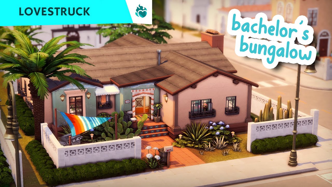 Bachelor's Bungalow ❤️‍🔥 || The Sims 4: Lovestruck Speed Build