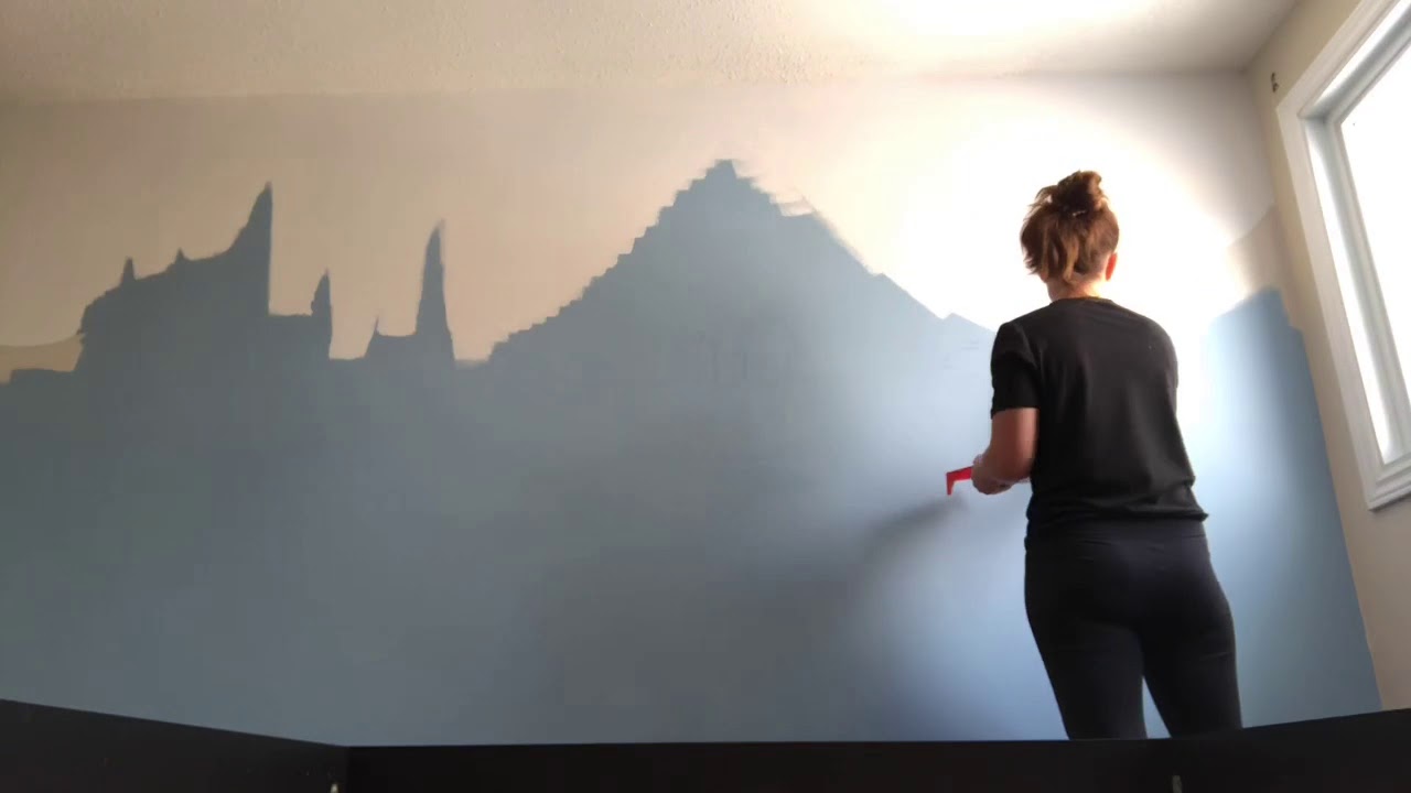 Harry Potter Hogwarts Mural DIY