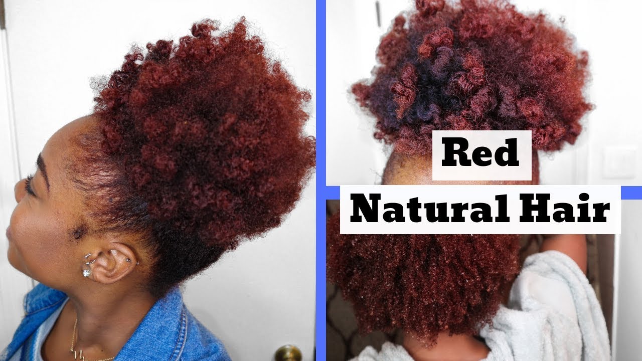 DYING MY NATURAL HAIR RED | NO BLEACH | OKURRR!!