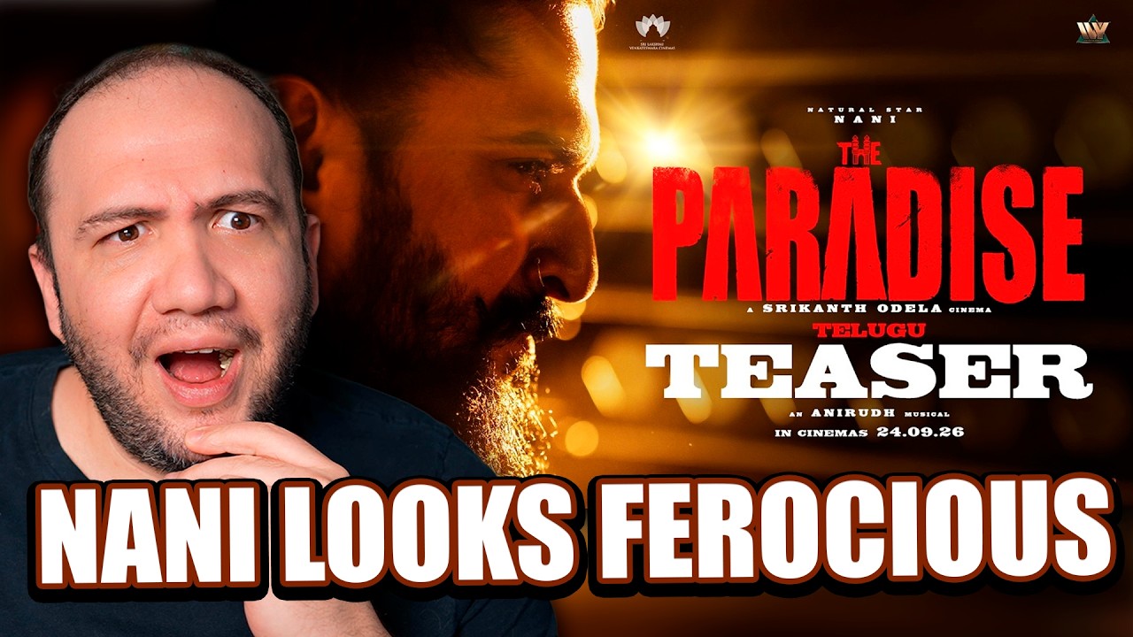 🇮🇳 Реакция на официальный тизер фильма &laquo;The Paradise&raquo; на языке телугу | Нани, Анирудх Равичандер ...