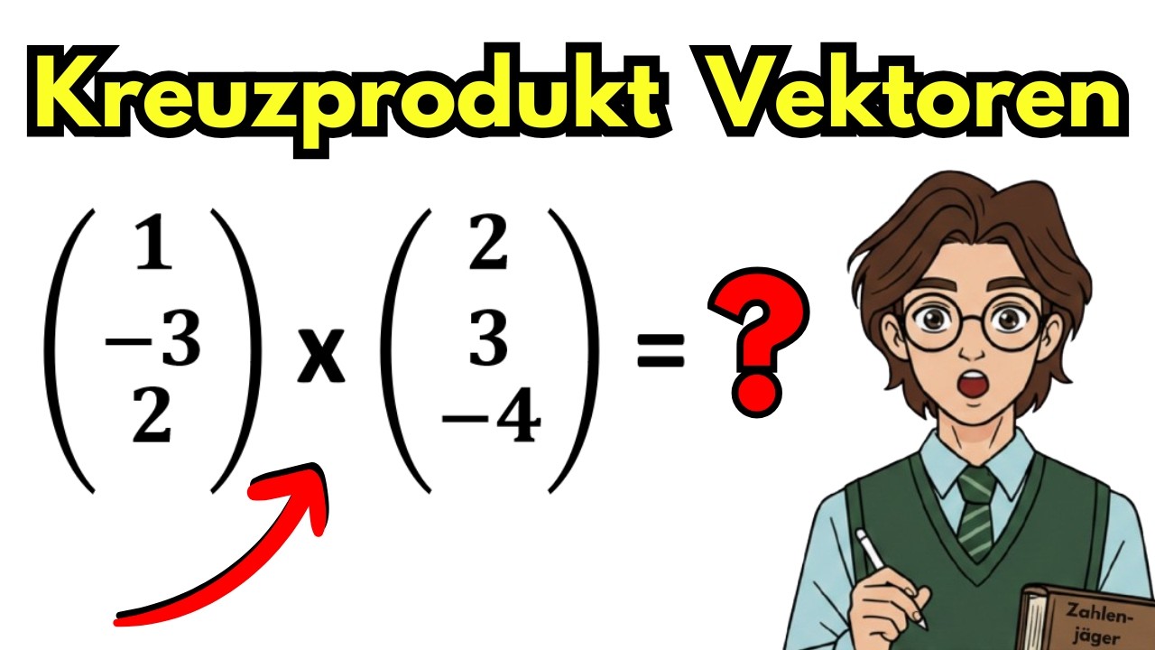 Kreuzprodukt berechnen - orthogonale Vektoren bestimmen einfach erklärt mit Beispiel
