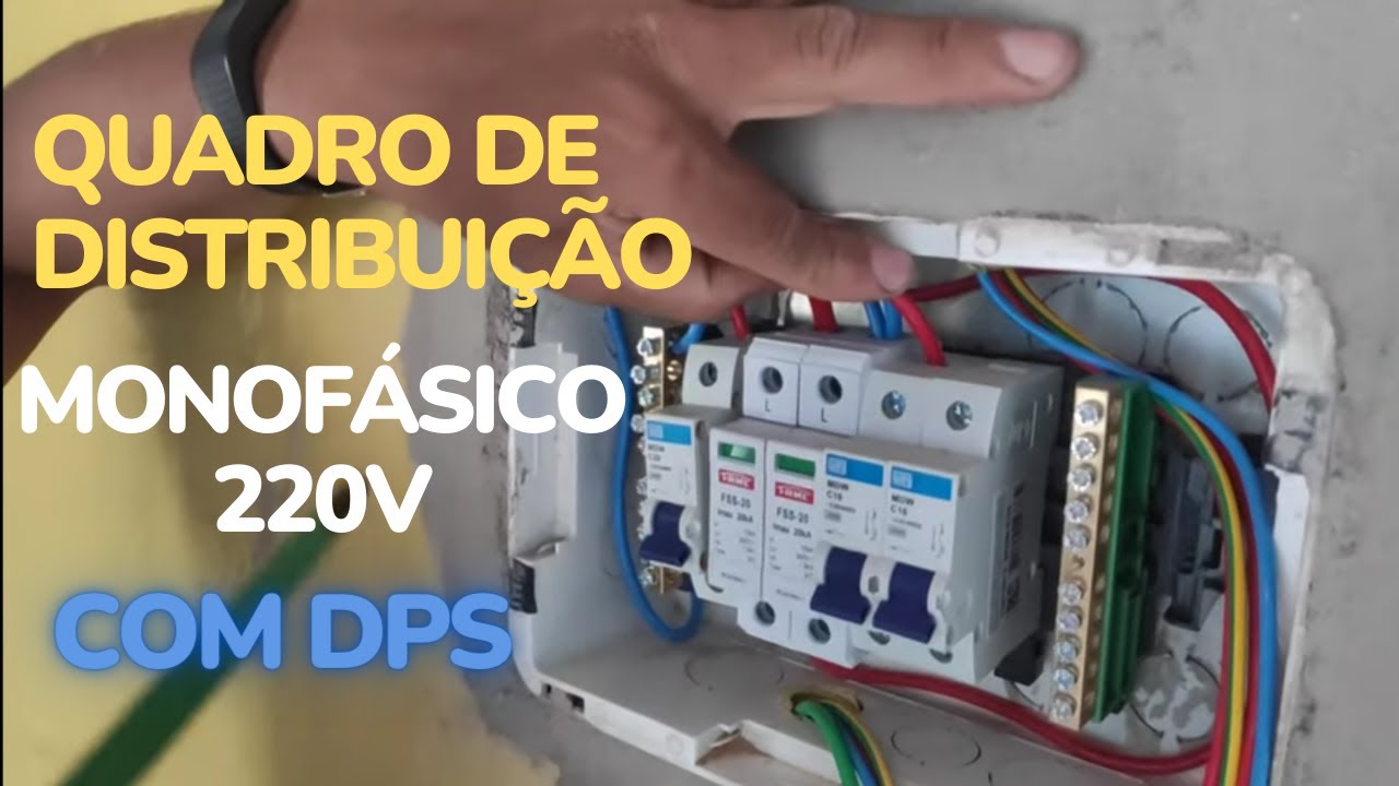 Como Montar Quadro de Distribuição monofásico 220v - com dps
