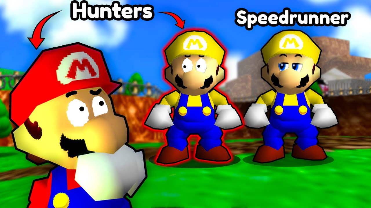 Mario Manhunt But I DISGUISE The Hunters As Me