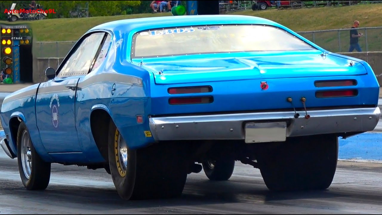 Old School Power Vintage Muscle Car Drag Races