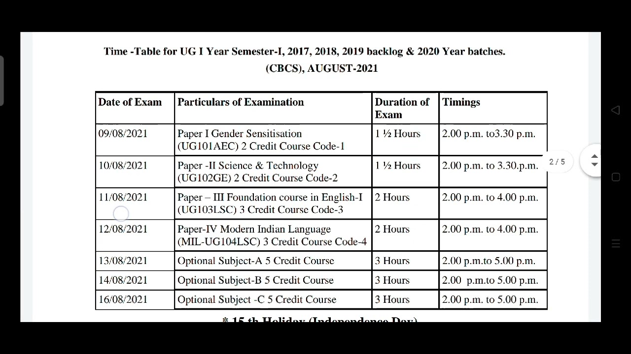 Degree old batch& Sem Exams Timetable July 2021 | Dr BR Ambedkar open University | FhaYas InfoTech |
