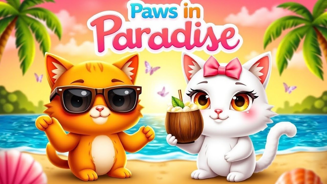 🐾 &ldquo;Paws in paradise.&rdquo;  /  kids rhyme story  |  The meow Verse